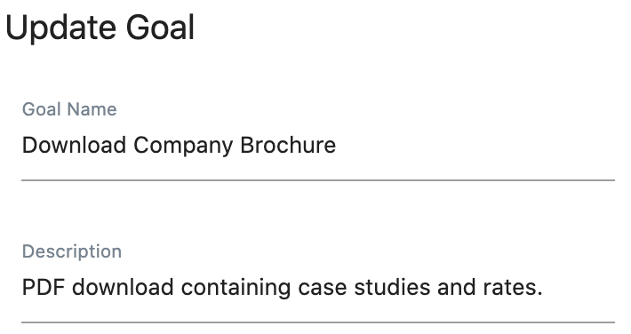 Brochure Download Goal