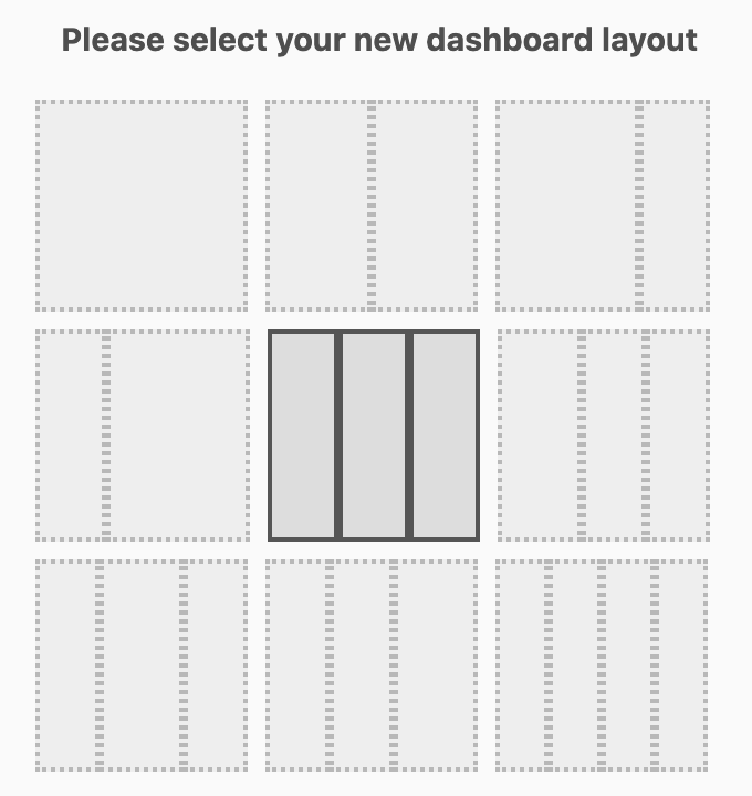 Change Dashboard Layout