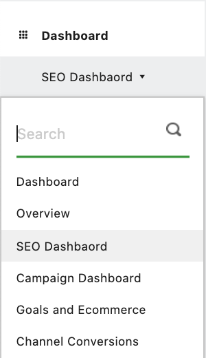 Matomo Dashboard Search