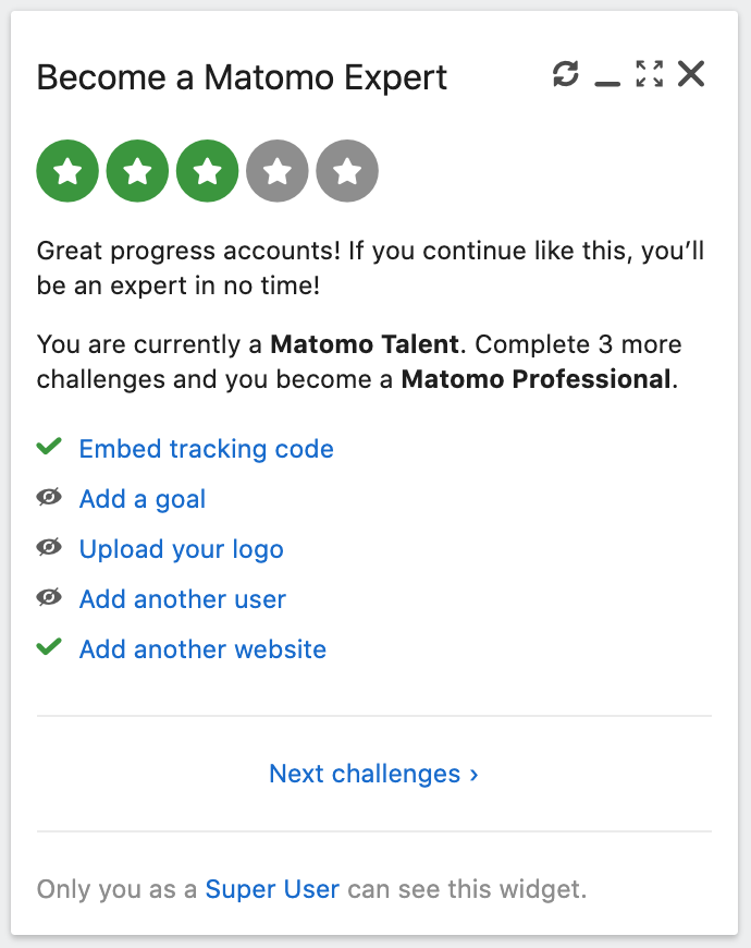 Matomo Expert Widget