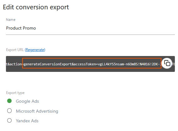 google ads matomo conversion export