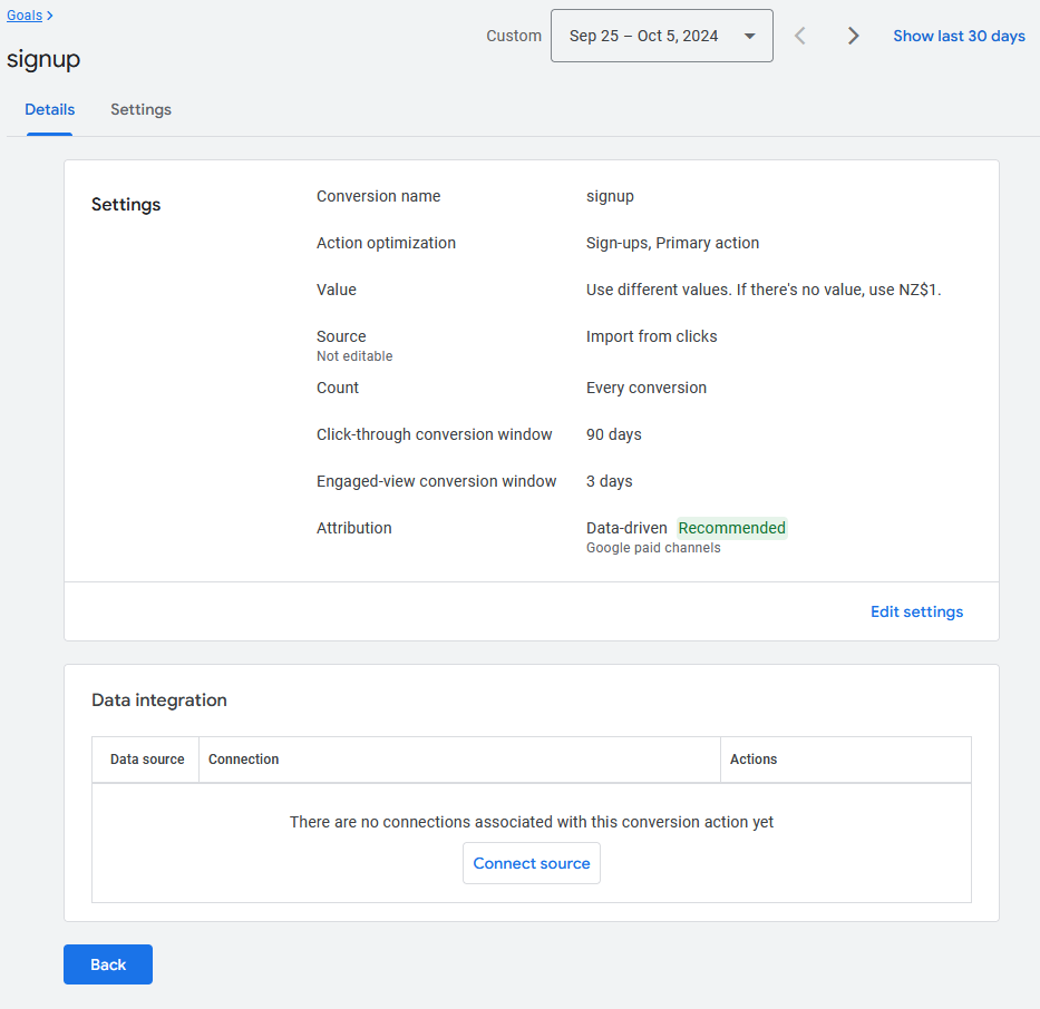 matomo conversion import google ads