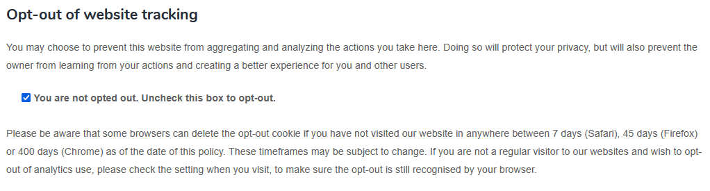 matomo website opt-out