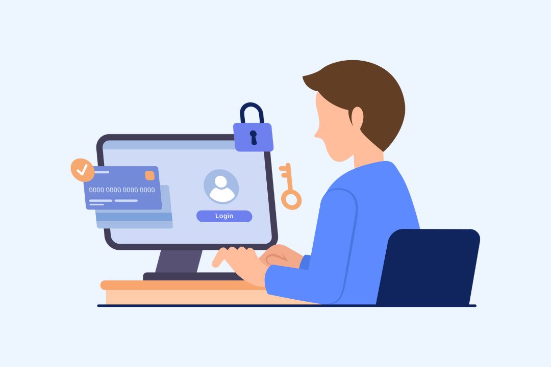 Person looking at their first party banking data.