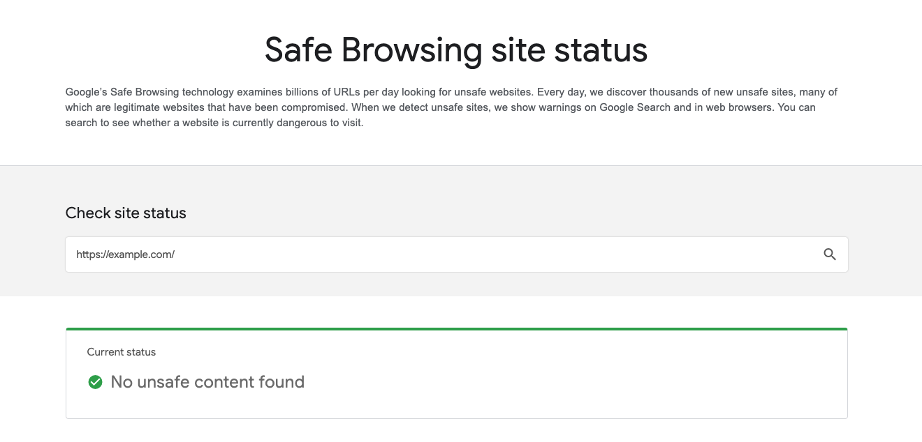 Safe Browsing List