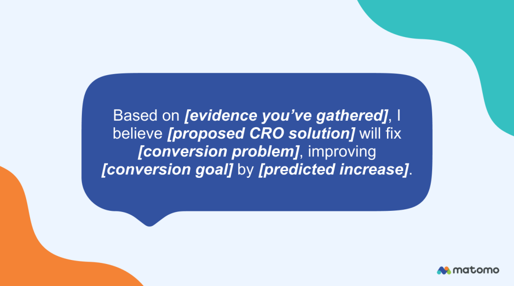 Conversion Hypothesis Template