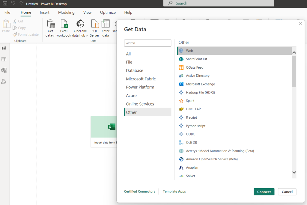 power bi desktop get matomo data