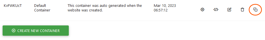 copy matomo tag manager container