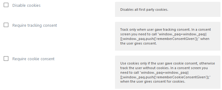 matomo tag manager variable consent options