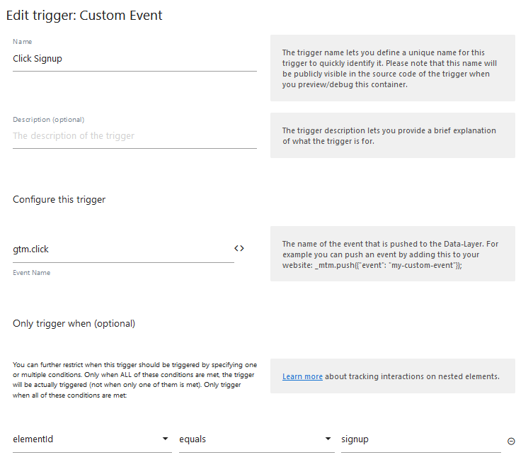 matomo tag manager custom event tag