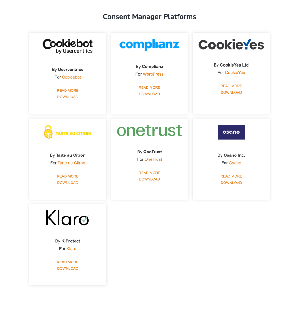 All cmp platforms integration for Matomo