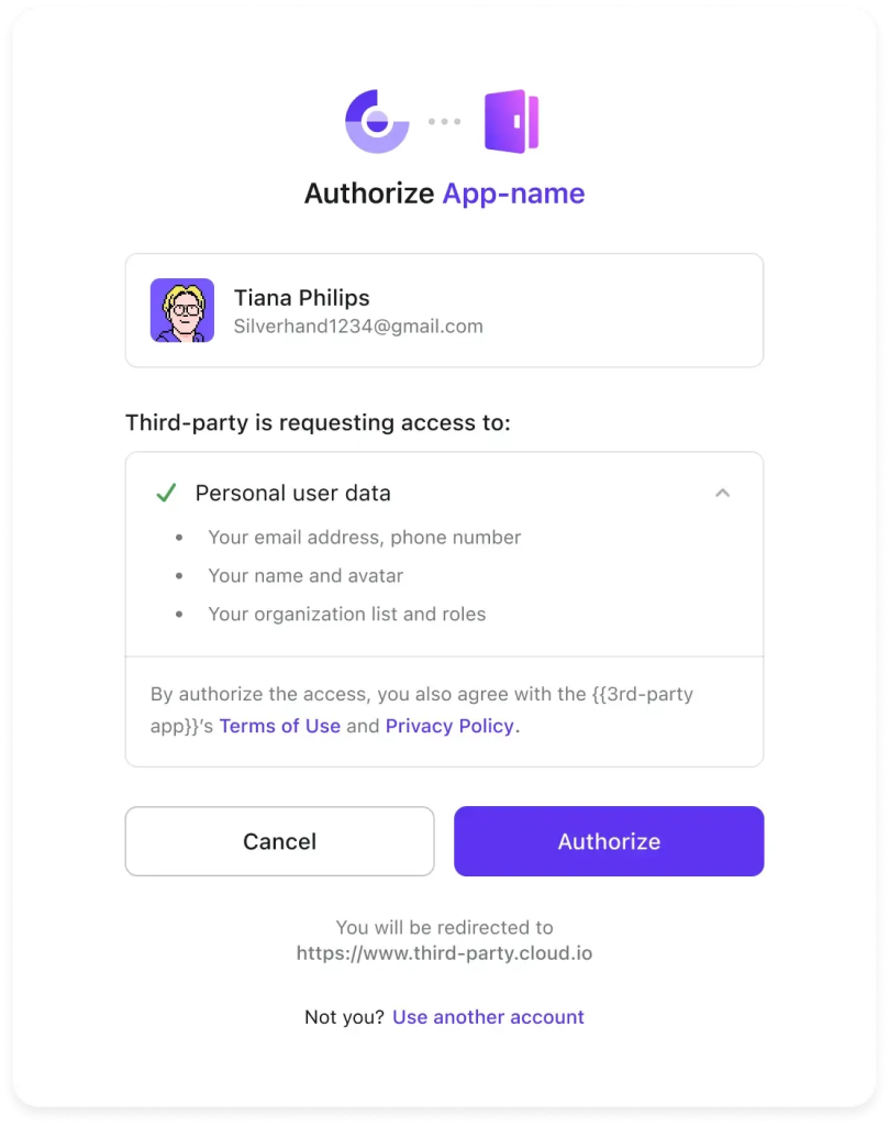 Have a consent process in place that shares what kind of user data is going ot be accessed