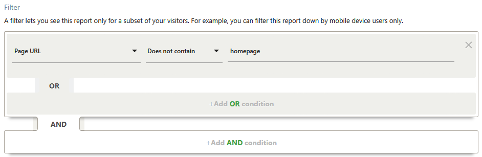 matomo custom report filter