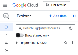 new project in bigquery