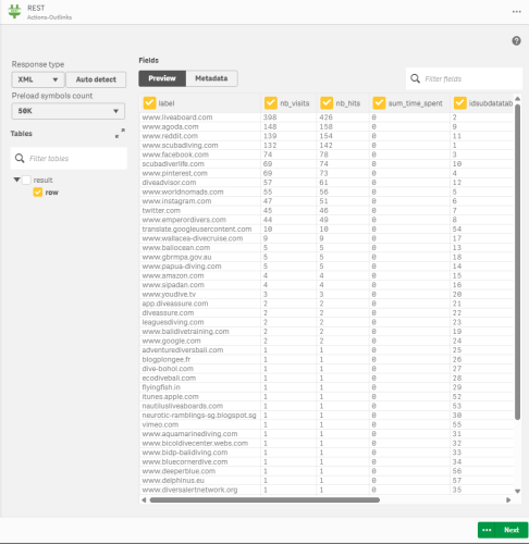 qlik choose table to import