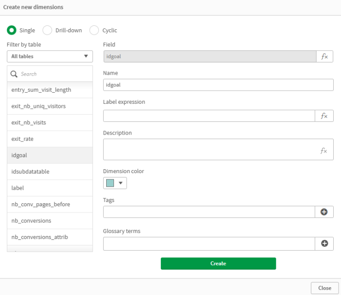 new dimension in qlik