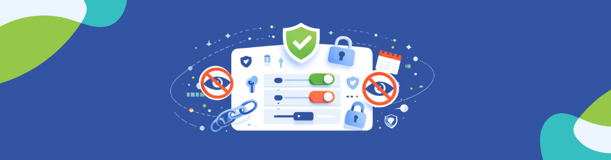 An interface with data protection symbols such as locks, chains, and sliders symbolizes Data Protection Day 2026.