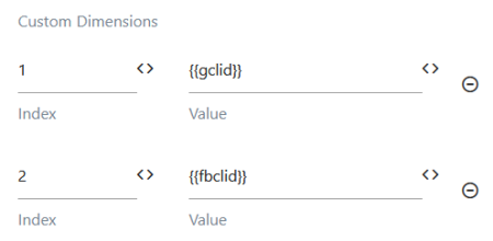 matomo tag with ad click dimensions