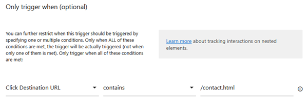 define trigger condition