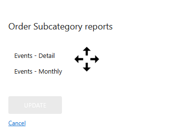 reorder custom reports in subcategory