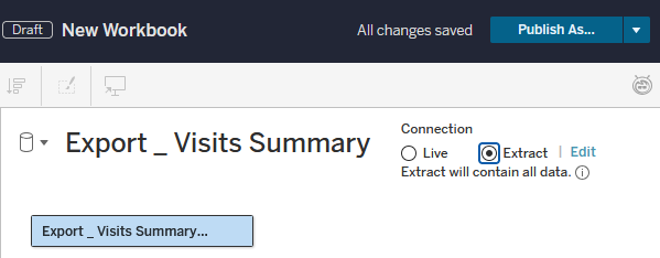 create tableau extract